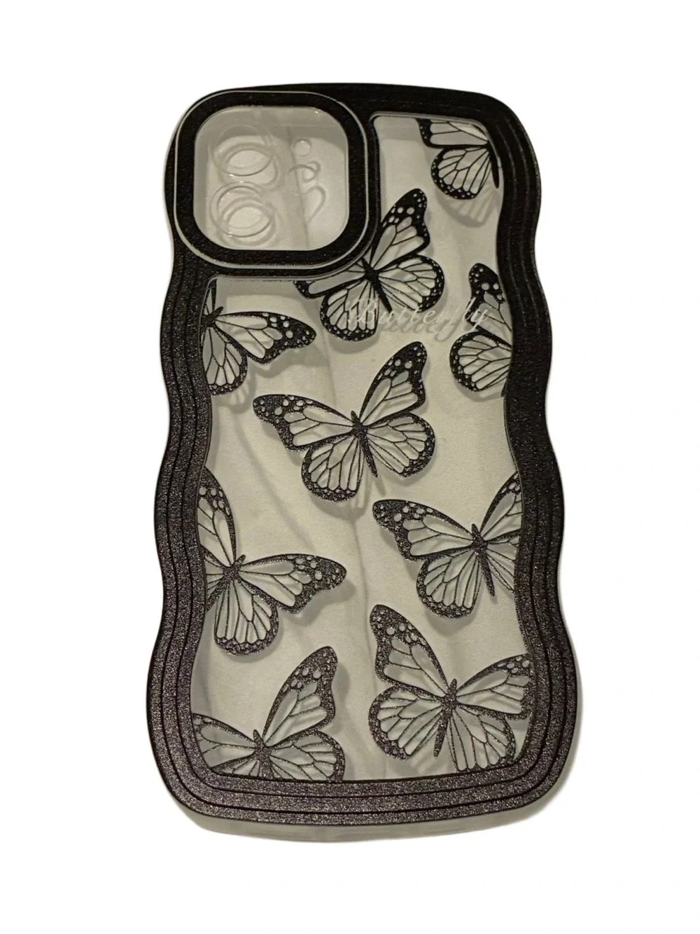 Black Transparent Butterfly’s iPhone 12 Case NWT